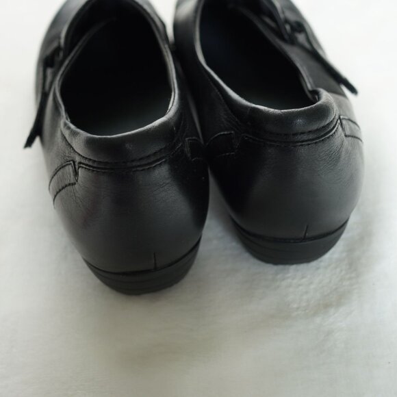 Dansko Black Leather Slip-On Comfort Shoes Size 41 Orthotic Workwear Clogs - Picture 5 of 12